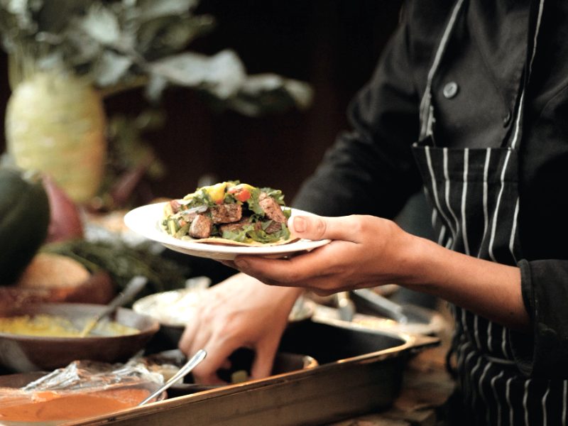 Private chef serving a dish in Phuket